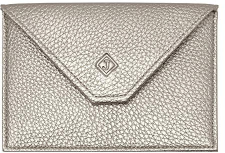 LOLUNA® Pochette Format enveloppe pour Papier Voiture, Carte Grise, permis Conduire Tout en Cuir Plusieurs Couleur Homme et Femme (Argent)