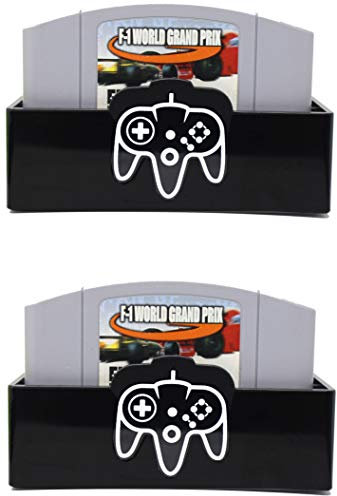 Skywin N64 Game Storage - Holder Fits and Organizes Cartridges - Simple and Stylish Design to Show Off Your Game Collection (2 Pack)