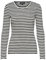 Damen Selected Basic Langarm Shirt Dünner Longsleeve Pullover SLFANNA Baumwolle Sweatshirt, Farben:weiß/schwarz, Größe:M