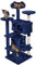 Costoffs 137cm Cat Tree Tower with Scratching Posts Large Cat Climbing House Cat Activity Tree Centre, Navy Blue