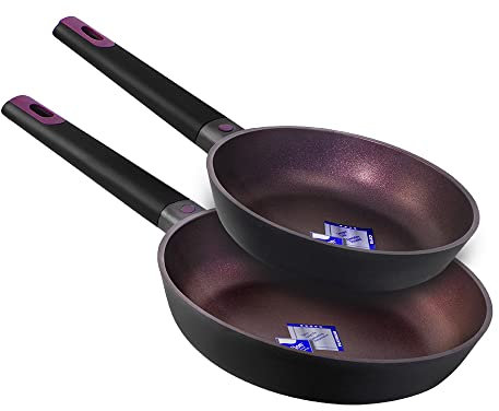 Cecotec Set de Sartenes Polka Experience 20-24 Bucket Set Titan. Diámetro 20-24 cm, Aluminio Fundido, Revestimiento Antiadherente, Apta para todo tipo de Cocinas y Lavavajillas