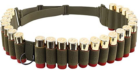 ACEXIER Tactical 25 Rounds 12/20 Calibro Fucile Munizioni Cintura Borsette Supporto Bandoliera Cintura Militare Pistola Da Caccia 12/20 GA Cartuccia Proiettile Cintura