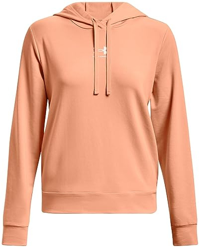 Under Armour Womens Long-Sleeves Women's Ua Rival Terry Hoodie, Mellow Orange, 1369855-868, MD
