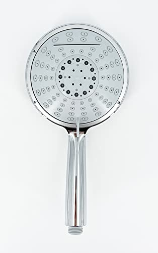 ADOB Wellness Handbrause Duschbrause Happy mit Schwallstrahlfunktion, Ø 150 mm, 4 Strahlarten, Antikalknoppen, nach neuster Trinkwassernorm, 40384