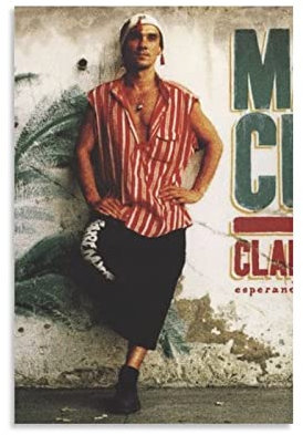 Shenywell Wanddeko Poster Manu Chao Clandestinovintage Retro dekorative Malerei für Zuhause Schlafzimmer Wohnzimmer Dekor 30x40cm Kein Rahmen