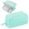 Tesmien Pencil Case, Large Pencil Case with 4 Compartments Stationery Organizer for Boys and Girls, Aesthetic Pencil Bag Suitable for Kids Teenagers Students Women Men, Green
