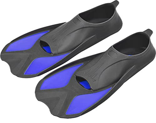 Shareed Short Swim Flippers,Light in Weight Short Swimming Flipper | Unisex Fins Shorter Wrapped Heel Floating Flippers for Diving, Apnea, Snorkeling, and Swimming