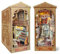 Cuteefun DIY Book Nook, Kit de Miniature avec Lumière LED, Serre-Livres de Puzzle en Bois 3D, Kit de Maison de Poupée pour Adultes Cadeaux d'anniversaire pour Noël(Librairie Magique)