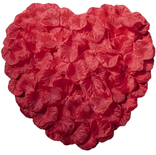 CO-RODE 1200 petali di rosa rossa, fiori artificiali per matrimoni, feste, serate romantiche, San Valentino, anniversari