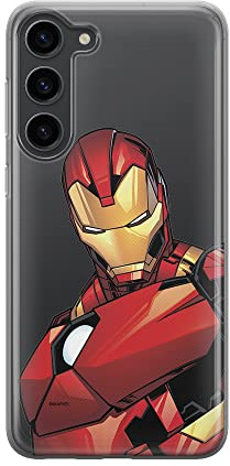ERT Group Handyhülle für Samsung S23 Original und offiziell Lizenziertes Marvel Muster Iron Man 005 optimal an die Form des Handy angepasst, teilweise transparent