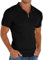 Sailwind Men's Polo Shirts Zip Classic Stretch Slim Fit T Shirts Casual&Work(Black, XL)