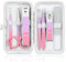 Set de manucure pour femmes Kit Nail Clipper Set Travel Manicure Kit à ongles en verre Coupe-ongles en acier inoxydable avec étui Kit de toilettage des ongles Kit de soins personnels pour les ongles