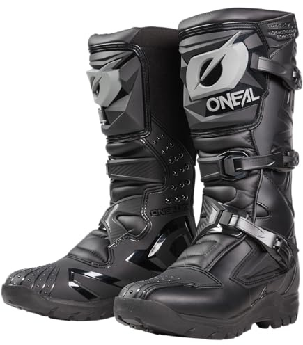 O'NEAL | Motocross-Stiefel | MX Enduro | Innerer Knöchel-, Fuß- & Schaltzonenschutz, Perforiertes Innenfutter | Boots RSX Adventure V.24 | Erwachsene | Schwarz