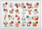 Bügelbilder Set Adventskalenderzahlen DIN A3 zum aufbügeln zum befüllen auf Textilien für Adventskalender 2023 verschiedene Designs Kinder Erwachsene (Design 3)