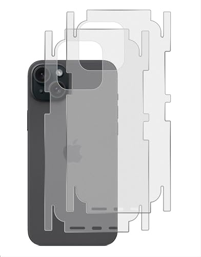 GIOPUEY[2 Stück Rückseite Folie Kompatibel mit iPhone 13, iPhone 13 Rückseite Schutzfolie, Weiches TPU, Dünn, Matte Textur, Schützende Grenze - Translucent