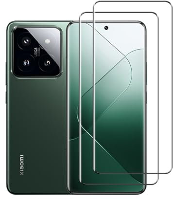 Wookfiss Protector de Pantalla para Xiaomi 14 Ultra, 2 Piezas 3D Cristal Templado Alta Definicion 9H Dureza Anti-rasguños Cristal Templado Vidrio Templado