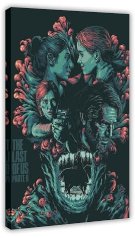 The Last of Us Teil II Poster (5) Leinwand Poster Wandkunst Dekor Druck Bild Gemälde für Wohnzimmer Schlafzimmer Dekoration Rahmenstil 60 x 90 cm