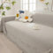 Ayoiow Sofa Überzug Kort Couchbezug Grau Überzug Sofa 1 Sitzer Chenille Buchstaben Und Quasten