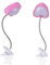 KONTONTY Lampe de Lecture LED avec Pince pour Protection Oculaire Lampe de Bureau Éco-responsable à Gooseneck Rose
