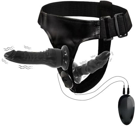 GKLWEJ Strap on per Coppie, Strap on Vibratoreper Donna Pene per Donne Sessuali Lesbiche con due Peni, Fallo Indossabile Strap On Sex Toys Donna