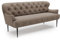 CAVADORE 3-Sitzer Küchensofa Amba, Trendige Sitzbank für Küche oder Esszimmer / 193 x 97 x 87 / Flachgewebe: Hellbraun