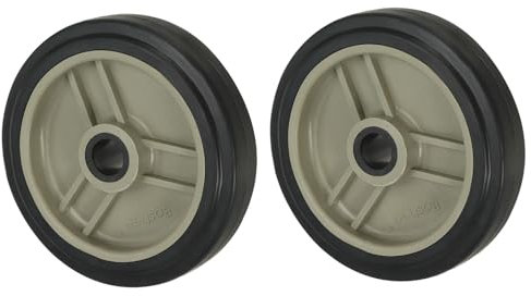PATIKIL 4 Air Compressor Wheels, 2 Pack Universal Air Compressor Wheel Replacement Part with 0.5 Dia. Hole for Easy Mobility, Beige