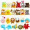 Celestia Lot de 24 mini jouets en peluche, porte-clés animaux en peluche, porte-clés pour enfants, porte-clés en peluche pour enfants, jeux de Pâques, salle de classe, prix