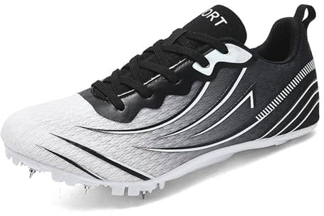 ZHENSI Zapatillas De Atletismo con Clavos para Mujer Zapatillas para Correr Carreras Saltos Atletismo,Negro,36 EU