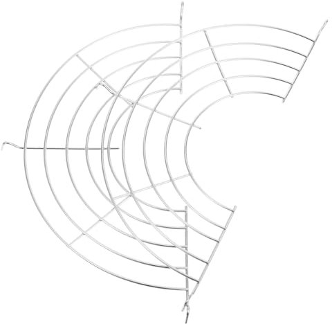 MAGICLULU 2stücke Teiliges Edelstahl Halbkreisförmiges Abtropfgestell Für Pfanne Langlebiges Kühlrost Für Küche Rostfrei Vielseitig Einsetzbar Und Stabil Montierbar Drahtstärke