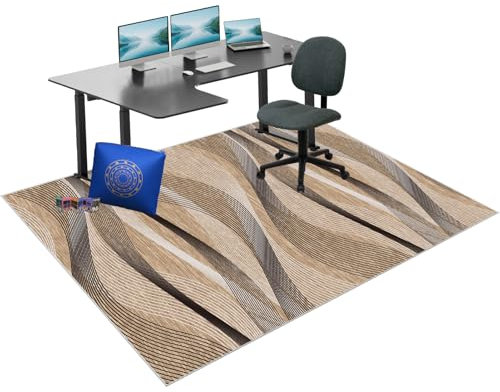 Tappeto per Sedia Ufficio, Tappeto Gaming Pavimento, Tappeto Salvapavimento Antiscivolo, Tappetino Protettivo per Sedia da Ufficio per Laminato Parquet Piastrelle e Pavimenti Duri 60 x 120 cm
