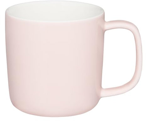 AMBITION Taza de café Erin 370 ml taza de porcelana para café, té, capuchino, lavavajillas y microondas, color rosa