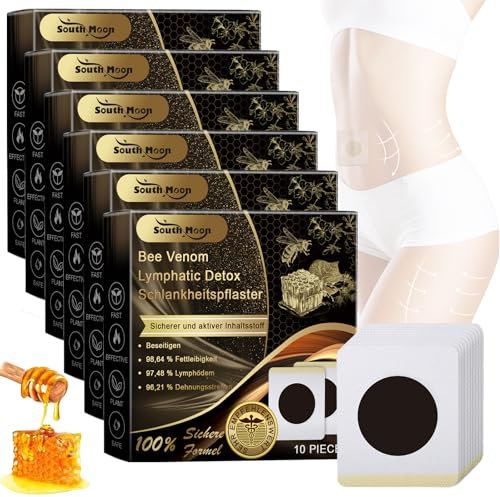 60 Stück Bienengift-Lymphdrainage-Schlankheitspflaster, Abnehmen Fettverbrenner, Bienengift Pflaster Zum Abnehmen, Abnehmen Patch Lymphatic Drainage, Schlankheitspflaster für schnelles Schlankwerd