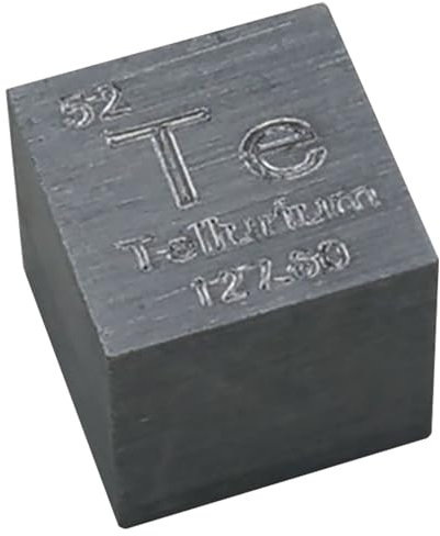 TIHONORI 10mm Element Würfel - Periodensystem der Elemente Sammlung - Seltene Erden Metalle,Tellurium te