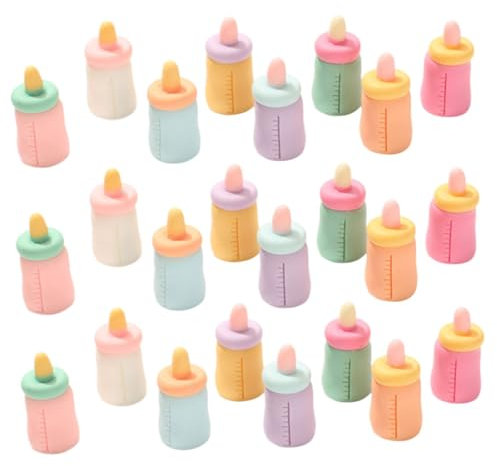 Vaguelly 24st Mini Simulierte Babyflasche -babyzubehör Babyflaschen Miniaturfutter Machen Sie Es Mini-Essen Mini-vers-küche Mini-Lebensmittel Puppendekor Puppenflasche Harz