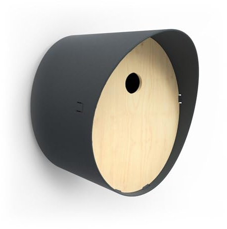 Capi Europe - Vogelhaus rund - 23x19x24 - Anthrazit - CAPI Biodiversity Oval - AOBIA001