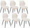 FRUOGO Esszimmerstühle 6er Set,Esszimmerstühle Modern,Küchenstuhl,mit Leinen Schwamm Kissen, Metallbeine und Diamant-Muster Gepolstert-Beige.
