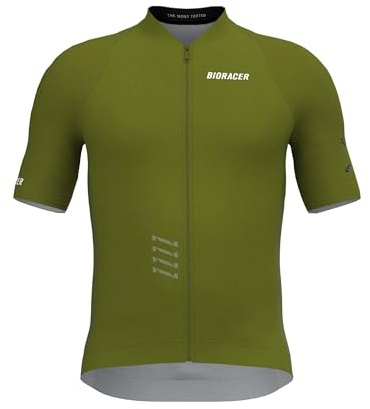Bioracer Radtrikot Kurzarm - Modell '2025 Icon' - Thyme Green - L - Rennrad Trikot für Herren, Radsportbekleidung Herren
