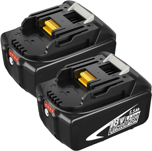 2Packs BL1860B Remplacement pour Makita Batterie 18V 5,5Ah