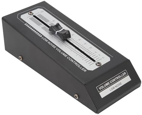 Passive Preamp Volume Controller Lossless Output Precise Volume Adjustment Controller with Connector for Active Speaker Power Amplifier Metal Compact Portable