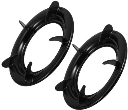 KONTONTY Fornello a Gas Presina Per Fornello a Gas Sostituzione Piano Cottura Anelli Di Supporto Wok Anello Bruciatore Accessori Per La Cucina Wok Acciaio Inossidabile Nero