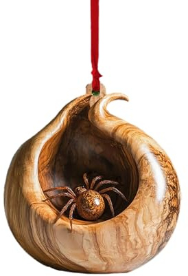 Hanging Plants Animal Christmas Ornaments, Christmas Tree, Animal Pattern, 2D Acrylic Ornament, Animal Decoration, Seasonal, for Christmas Tree, Blanket, Christmas Keepsake Tipper Stand (F, One Size)