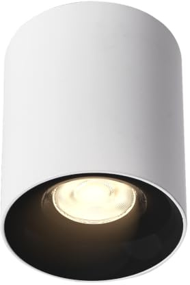 FOOC LED aufbauspot deckenspot weiß Ø70x85mm 230V aufputz spots 12W LED deckenleuchte aufbaustrahler Spotlampe für Wohnzimmer, Schlafzimmer und Küche