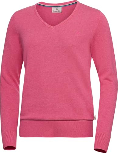 Jacques Britt Damen Pullover mit V-Ausschnitt, weicher Feinstrick aus Reiner Baumwolle, warm, bequem & atmungsaktiv für Herbst und Winter, figurfreundlich, Gr. S–XXL