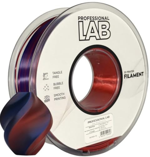 Silk PLA Filament Mehrfarbig 1.75mm – 1KG Spule für 3D-Drucker, PLA Silk, Multicolor, Mehrfarbig, Silk Rainbow(Twilight Serenity)