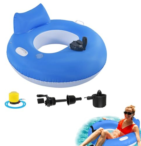 Aufblasbare Schwimmende Lounge Elektrisches Fluss-Tubing-Raft mit | Schwimmender Wasserschlauch Geeignet für Seen, Teiche, Strände, Flüsse, Schwimmbäder und im Sommer