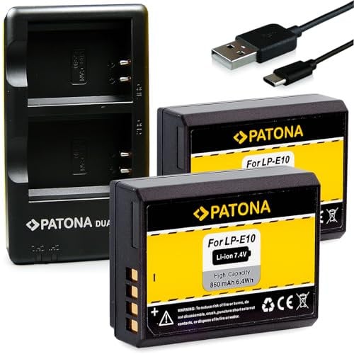 PATONA Dual LP-E17 Charger for Battery for Canon EOS 750D 760D 8000D Kiss X8i M3 Rebel T6i T6S with Micro USB