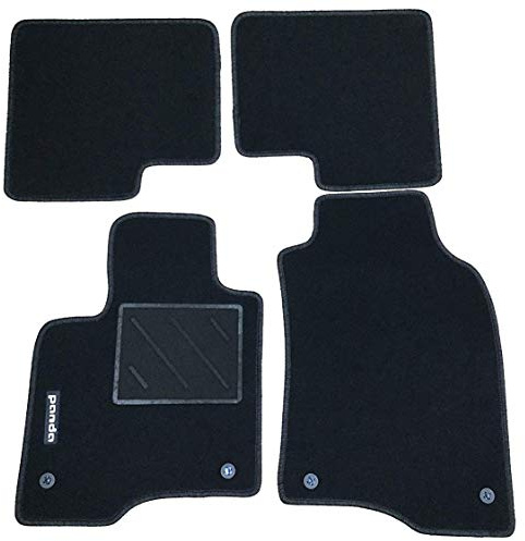 Fiat Original New Panda 2012 2+2 Pin Teppich Fußmatten vorne + hinten Schwarz 6 mm Italy Motors