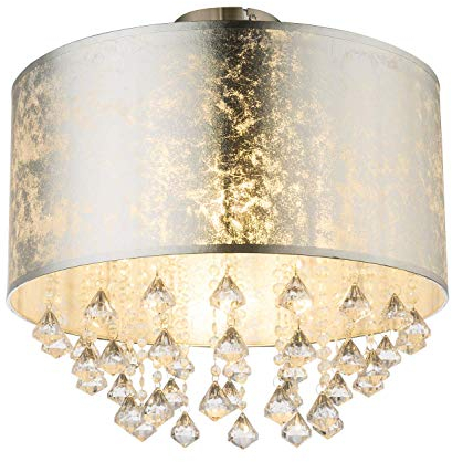 Globo Deckenleuchte Wohnzimmer Amy Deckenlampe 38 cm silberfarben