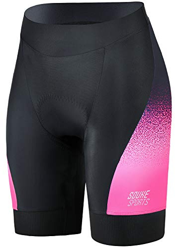Souke Sports Shorts de Cyclisme Femme Vêtements de Cyclisme Femme Short de Cyclisme pour Femmes avec Coussinets de Siège en Gel 4D Respirant