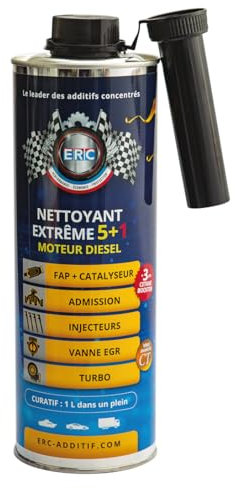 [Nettoyant Extrême 5+1 Diesel] | Additif Diesel | Désencrasse l’Ensemble du Moteur | Nettoyant Moteur Diesel FAP injecteur et Turbo | Réduit la consommation de Carburant | 1 Litre